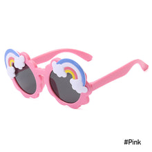 Load image into Gallery viewer, Cute Children Cartoon Round Frame Sunglasses PC Rainbow Colored Sunglasses Kids Baby Retro Lovely Sun Glasses
