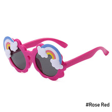 Load image into Gallery viewer, Cute Children Cartoon Round Frame Sunglasses PC Rainbow Colored Sunglasses Kids Baby Retro Lovely Sun Glasses

