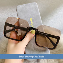 Load image into Gallery viewer, Fashion Square Frame Retro Large Square Decorative Pattern Sunglasses Women Versatile Big Motion Frame Sunglasses
