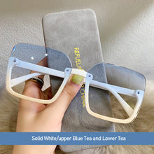 Load image into Gallery viewer, Fashion Square Frame Retro Large Square Decorative Pattern Sunglasses Women Versatile Big Motion Frame Sunglasses
