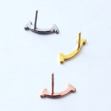 Load image into Gallery viewer, Fashion 925 Sterling Silver Expression Smile Stud Earrings Simple Korean U-shaped Earrings Women Accessories Jewelry
