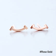Load image into Gallery viewer, Fashion 925 Sterling Silver Expression Smile Stud Earrings Simple Korean U-shaped Earrings Women Accessories Jewelry
