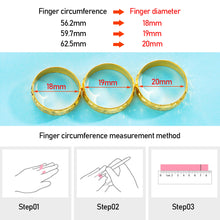 Load image into Gallery viewer, 5mm Car Rice Word Flower Closed Ring Ring Plated 24K Gold Vietnam Sand Gold Ring Brass Gold Plated Lovers Ring Jewelry
