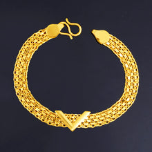 Load image into Gallery viewer, Vietnam Gold Double Layer Transfer Bead Bracelet Gold Imitation Gold Bracelet Women's Gold Gold Bracelet V Bracelet Jwewlry

