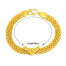 Load image into Gallery viewer, Vietnam Gold Double Layer Transfer Bead Bracelet Gold Imitation Gold Bracelet Women's Gold Gold Bracelet V Bracelet Jwewlry
