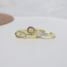 Load image into Gallery viewer, Creative Zircon Inlaid Oil Belt Women Ring Buckle Opening Ring Fashion Personality Daily Versatile Female Ring Jewelry Gift
