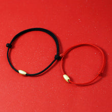 Load image into Gallery viewer, Simple Sweet Red Rope Bracelet Weave Rope Lotus Gold Plum Blossom Style Female Bracelet Couple Fortunate Jewelry Gift

