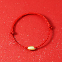 Load image into Gallery viewer, Simple Sweet Red Rope Bracelet Weave Rope Lotus Gold Plum Blossom Style Female Bracelet Couple Fortunate Jewelry Gift
