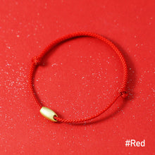 Load image into Gallery viewer, Simple Sweet Red Rope Bracelet Weave Rope Lotus Gold Plum Blossom Style Female Bracelet Couple Fortunate Jewelry Gift
