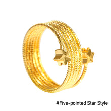 Load image into Gallery viewer, Multilayer Ring Creative Retro Simple Alluvial Gold Ring Fashion Gold-plated Copper Heart Star Couple Ring Jewelry Gift for Lover
