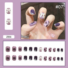 Load image into Gallery viewer, 24pcs/set Butterfly Diamond Nail Pieces Nail Patch Removable Fake Nails Extensions Artificial Nail Art Accessories

