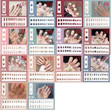 Load image into Gallery viewer, 24pcs/set Butterfly Diamond Nail Pieces Nail Patch Removable Fake Nails Extensions Artificial Nail Art Accessories
