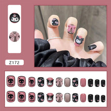 Load image into Gallery viewer, 24pcs/set Removable Nail Sticker Multicolor Fake Nails Full Cover Nail Art Glue Nail Chip Extensions Artificial Nail Art Accessories
