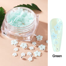 Load image into Gallery viewer, Light Changing Petal Resin Five-petal Flower Small Steel Ball Mixed Nail Decoration Nail Art DIY Nail Accessories
