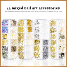 Load image into Gallery viewer, Nail Art Jewelry Shaped Rivets Shells Symphony Pearls Nail Decoration Nail Art DIY Nail Accessories

