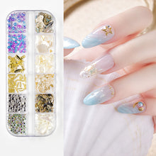 Load image into Gallery viewer, Nail Art Jewelry Shaped Rivets Shells Symphony Pearls Nail Decoration Nail Art DIY Nail Accessories
