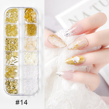 Load image into Gallery viewer, Nail Art Jewelry Shaped Rivets Shells Symphony Pearls Nail Decoration Nail Art DIY Nail Accessories
