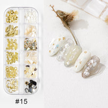 Load image into Gallery viewer, Nail Art Jewelry Shaped Rivets Shells Symphony Pearls Nail Decoration Nail Art DIY Nail Accessories
