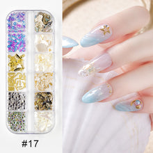 Load image into Gallery viewer, Nail Art Jewelry Shaped Rivets Shells Symphony Pearls Nail Decoration Nail Art DIY Nail Accessories
