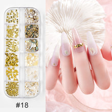 Load image into Gallery viewer, Nail Art Jewelry Shaped Rivets Shells Symphony Pearls Nail Decoration Nail Art DIY Nail Accessories
