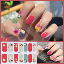 Load image into Gallery viewer, 14pcs/Sheet Nail Stickers Adhesive Nail Sticker 3D Nail Wrap Full Cover Nail Art Supplies Nail Accessories
