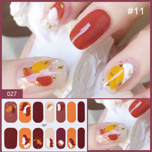 Load image into Gallery viewer, 14pcs/Sheet Nail Stickers Adhesive Nail Sticker 3D Nail Wrap Full Cover Nail Art Supplies Nail Accessories
