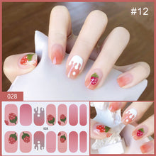 Load image into Gallery viewer, 14pcs/Sheet Nail Stickers Adhesive Nail Sticker 3D Nail Wrap Full Cover Nail Art Supplies Nail Accessories
