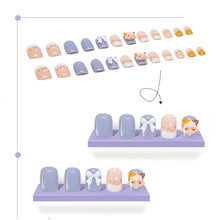 Load image into Gallery viewer, 24pcs/set Bubble Girl Short Bow Nail Stickers Removable Fake Nails Wearing Nails Nail Stickers Nail Art Accessories
