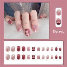 Load image into Gallery viewer, 24pcs/set Short Pink Manicure Fake Nail Pearl Smudge Fake Nail Patch Wearing Nails Nail Stickers Nail Art Accessories
