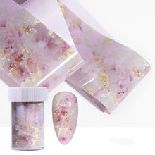 Load image into Gallery viewer, Nail Art Transfer Paper Ink Smudge Nail Marble Pattern Cloud Starry Sky Sticker Nail Art DIY Accessories
