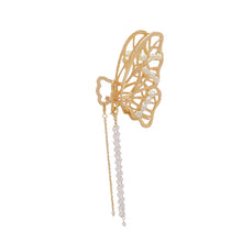 Load image into Gallery viewer, Women Butterfly Hair Clip Fringe Pendant Hairpin Pearl Metal Hairpin Fashion Hair Clip Hair Accessories
