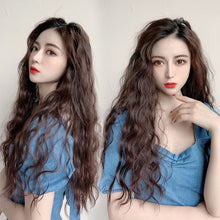 Load image into Gallery viewer, Women Wig Long Curly Hair Big Wave One Piece Invisible Wool Curly Wig Piece Long Fluffy Wig
