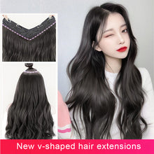 Load image into Gallery viewer, Women Wig Big Wave Hair Extension Piece Simulation Hair One Piece Invisible Seamless U-shaped Natural Wig Piece
