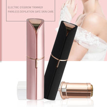 Load image into Gallery viewer, Women Electric Mini Lipstick Shaver Eyebrow Trimmer Body Facial Lipstick Shape Portable Hair Remover Eye Brow Epilator
