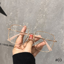 Load image into Gallery viewer, Women Blue Light Blocking Glasses Metal Large Frame Glasses Transparent Glasses Blocking Filter Computer Glasses
