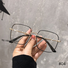 Load image into Gallery viewer, Women Blue Light Blocking Glasses Metal Large Frame Glasses Transparent Glasses Blocking Filter Computer Glasses
