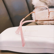 Load image into Gallery viewer, Women Blue Light Blocking Glasses Metal Large Frame Glasses Transparent Glasses Blocking Filter Computer Glasses

