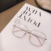 Load image into Gallery viewer, Women Blue Light Blocking Glasses Metal Large Frame Glasses Transparent Glasses Blocking Filter Computer Glasses
