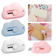 Load image into Gallery viewer, Cute Cloud Utility Knife Mini Telescopic Portable Unboxer Paper Cutting Knife
