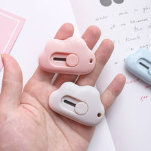 Load image into Gallery viewer, Cute Cloud Utility Knife Mini Telescopic Portable Unboxer Paper Cutting Knife

