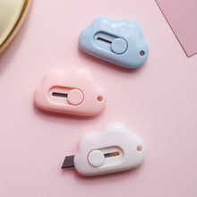 Load image into Gallery viewer, Cute Cloud Utility Knife Mini Telescopic Portable Unboxer Paper Cutting Knife
