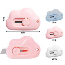 Load image into Gallery viewer, Cute Cloud Utility Knife Mini Telescopic Portable Unboxer Paper Cutting Knife
