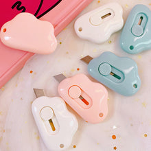 Load image into Gallery viewer, Cute Cloud Utility Knife Mini Telescopic Portable Unboxer Paper Cutting Knife
