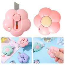 Load image into Gallery viewer, Cute Flower Utility Knife Mini Telescopic Portable Unboxer Paper Cutting Knife
