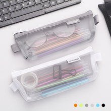 Load image into Gallery viewer, Large Capacity Stationery Transparent Mesh Pencil Case Office School Supplies Makeup Bag Organizer with Zipper
