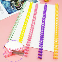 Load image into Gallery viewer, A4 A5 B5 Detachable Buckle Loose-leaf Binding Strip 30-hole Round Hole Coil Opening And Closing Ring DIY Plastic Binder
