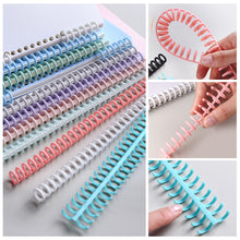 Load image into Gallery viewer, A4 A5 B5 Detachable Buckle Loose-leaf Binding Strip 30-hole Round Hole Coil Opening And Closing Ring DIY Plastic Binder

