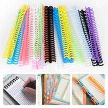 Load image into Gallery viewer, A4 A5 B5 Detachable Buckle Loose-leaf Binding Strip 30-hole Round Hole Coil Opening And Closing Ring DIY Plastic Binder
