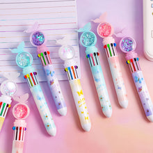 Load image into Gallery viewer, 10Color 0.5mm Student Cartoon Ballpoint Pen Cute Butterfly Colorful Pens Kids Diary Scrapbooking Drawing Stationary
