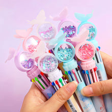 Load image into Gallery viewer, 10Color 0.5mm Student Cartoon Ballpoint Pen Cute Butterfly Colorful Pens Kids Diary Scrapbooking Drawing Stationary
